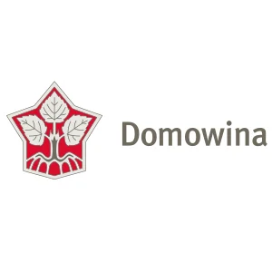 Ein Bildlogo der Domowina zeigt ein Blatt.